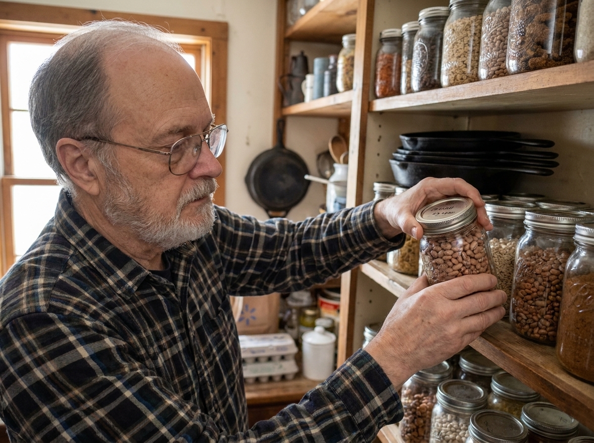 Amos Hale dating a jar in his pantry